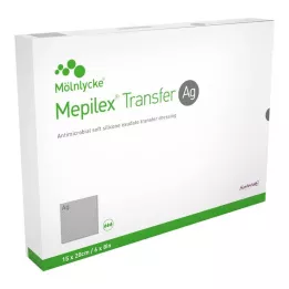 MEPILEX Αφρώδης επίδεσμος μεταφοράς Ag 15x20 cm αποστειρωμένος, 10 τεμάχια