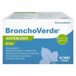 BRONCHOVERDE Αναβράζοντα δισκία για τον βήχα 50 mg, 20 τεμάχια