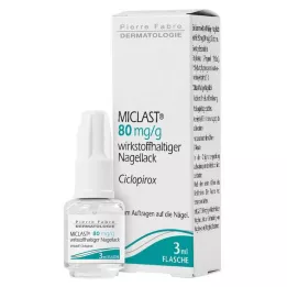 MICLAST 80 mg/g βερνίκι νυχιών που περιέχει δραστικό συστατικό, 3 ml