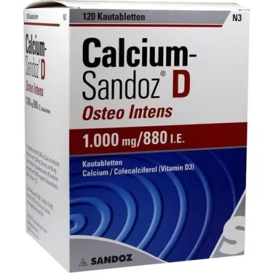 CALCIUM SANDOZ D Osteo intens Μασώμενα δισκία, 120 κάψουλες