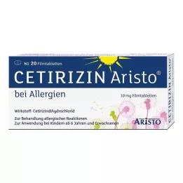 CETIRIZIN Aristo για αλλεργίες 10 mg επικαλυμμένα με λεπτό υμένιο δισκία, 20 τεμάχια