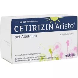 CETIRIZIN Aristo για αλλεργίες 10 mg επικαλυμμένα με λεπτό υμένιο δισκία, 100 τεμάχια