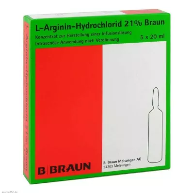 L-ARGININ-HYDROCHLORID 21% elec. conc. inf. l., 5X20 ml