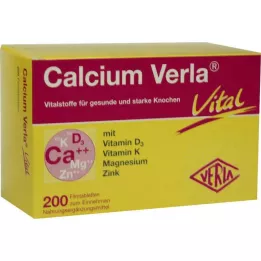 CALCIUM VERLA Vital επικαλυμμένα με λεπτό υμένιο δισκία, 200 τεμάχια