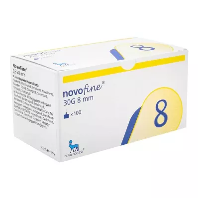 Novofine 8 κάνουλες 0,30x8 mm TW, 100 τεμάχια