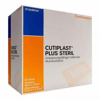 Επίδεσμος Cutiplast Plus στείρος 7,8x10 cm, 55 τεμάχια