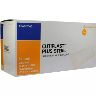 Επίδεσμος Cutiplast Plus στείρος 10x19,8 cm, 55 τεμ