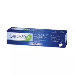 CALCIMED D3 600 mg/400 I.U. αναβράζοντα δισκία, 20 τεμάχια
