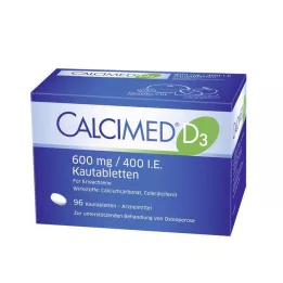 CALCIMED D3 600 mg/400 I.U. Μασώμενα δισκία, 96 τεμ