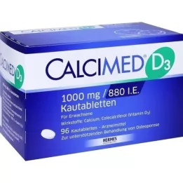 CALCIMED D3 1000 mg/880 I.U. Μασώμενα δισκία, 96 τεμ