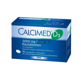 CALCIMED D3 1000 mg/880 I.U. Μασώμενα δισκία, 96 τεμ