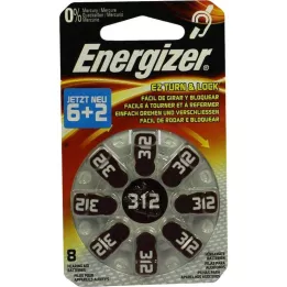 ENERGIZER Μπαταρία ακουστικού βαρηκοΐας 312, 8 τεμάχια