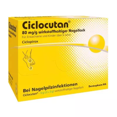 Ciclocutan 80 mg / g ενεργό βερνίκι νυχιών, 6 g