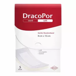 DRACOPOR Επίδεσμος τραύματος 8x15 cm αποστειρωμένος, 5 τεμ