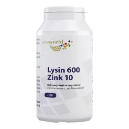 LYSIN 600 mg συν κάψουλες ψευδαργύρου 10 mg, 120 κάψουλες