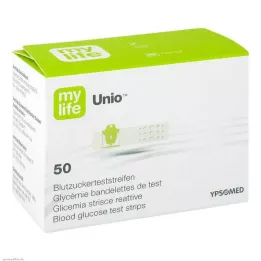 MYLIFE Unio ταινίες ελέγχου γλυκόζης αίματος, 50 τεμάχια