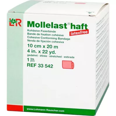 Κόλλα Mollelast χωρίς λάτεξ 10cmx20m τεντωμένο κόκκινο, 1 τεμάχιο