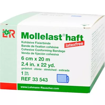 Κόλλα Mollelast χωρίς λάτεξ 6cmx20m τεντωμένο μπλε, 1 τεμ Κόλλα Mollelast χωρίς λάτεξ 6cmx20m τεντωμένο μπλε, 1 τεμ