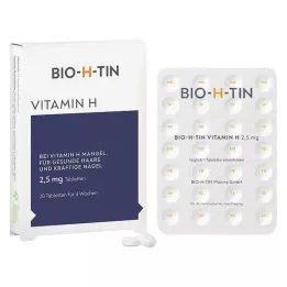 BIO-H-TIN Βιταμίνη H 2,5 mg για 4 εβδομάδες δισκία, 28 τεμάχια