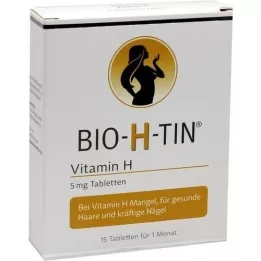 BIO-H-TIN Βιταμίνη H 5 mg για 1 μήνα δισκία, 15 τεμάχια