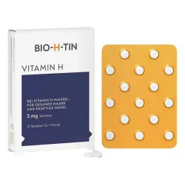 BIO-H-TIN Βιταμίνη H 5 mg για 1 μήνα δισκία, 15 τεμάχια
