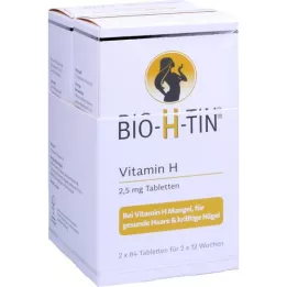 BIO-H-TIN Βιταμίνη H 2,5 mg για 2x12 εβδομάδες δισκία, 2X84 τεμάχια
