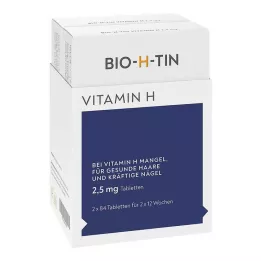 BIO-H-TIN Βιταμίνη H 2,5 mg για 2x12 εβδομάδες δισκία, 2X84 τεμάχια