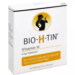 BIO-H-TIN Βιταμίνη H 5 mg για 6 μήνες δισκία, 90 τεμάχια