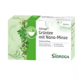 SIDROGA Πράσινο τσάι ευεξίας με φίλτρο μέντας Nana, 20X1.5 g