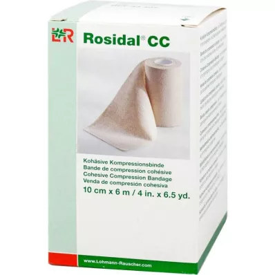 ROSIDAL CC Συγκολλητικός επίδεσμος συμπίεσης 10 cmx6 m, 1 τεμάχιο