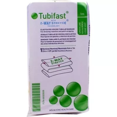 TUBIFAST 2-Way Stretch 5 cmx1 m πράσινο, 1 τεμάχιο