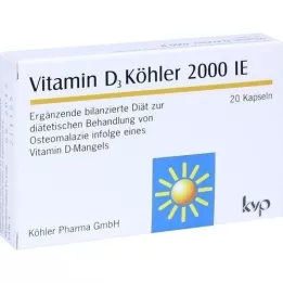 VITAMIN D3 KÖHLER κάψουλες 2.000 I.U., 20 τεμάχια