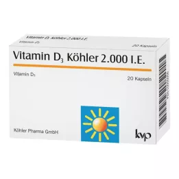 VITAMIN D3 KÖHLER κάψουλες 2.000 I.U., 20 τεμάχια