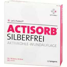 ACTISORB SILBERFREI Ενεργός άνθρακας 10,5x10,5 cm, 10 τεμ