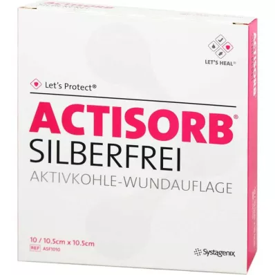 ACTISORB SILBERFREI Ενεργός άνθρακας 10,5x10,5 cm, 10 τεμ