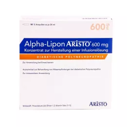 ALPHA LIPON Aristo 600 mg συμπύκνωμα για την παρασκευή έγχυσης, 5X24 ml