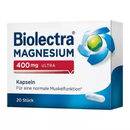 BIOLECTRA Μαγνήσιο 400 mg ultra κάψουλες, 20 τεμάχια