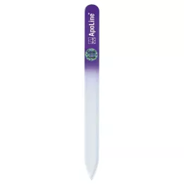 APOLINE Γυάλινη λίμα νυχιών 14 cm μοβ, 1 τεμάχιο