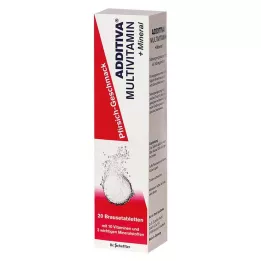 ADDITIVA Multivit + Mineral Peach R αναβράζοντα δισκία, 20 τεμάχια