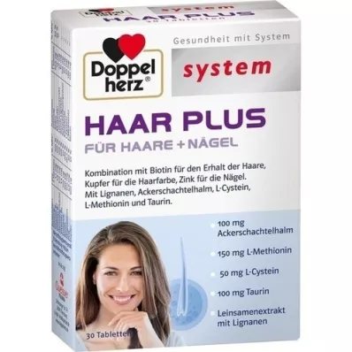 DOPPELHERZ Ταμπλέτες συστήματος Hair Plus, 30 τεμάχια
