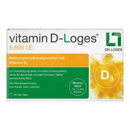 VITAMIN D-LOGES 5.600 I.U. εβδομαδιαία αποταμιευτικά μασώμενα δισκία, 30 τεμ