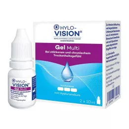 HYLO-VISION οφθαλμικές σταγόνες Gel multi, 2X10 ml
