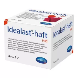 IDEALAST-έγχρωμος επίδεσμος 4 cmx4 m κόκκινος, 1 τεμάχιο