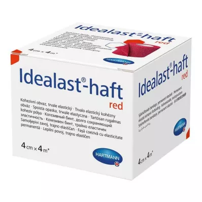 IDEALAST-έγχρωμος επίδεσμος 4 cmx4 m κόκκινος, 1 τεμάχιο