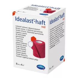 IDEALAST-έγχρωμος επίδεσμος 8 cmx4 m κόκκινος, 1 τεμάχιο