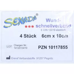 SENADA Επίδεσμος τραύματος 6x10 cm, 4 τεμάχια
