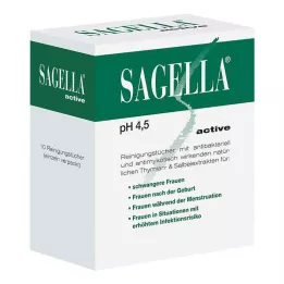 SAGELLA ενεργά μαντηλάκια καθαρισμού, 10 τεμ
