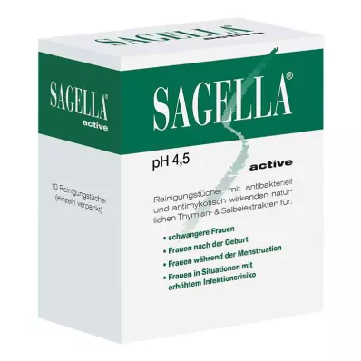 SAGELLA ενεργά μαντηλάκια καθαρισμού, 10 τεμ
