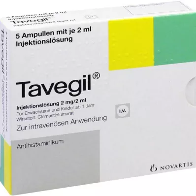 Tavegil ενέσιμο διάλυμα 2 mg / 2 ml φύσιγγες, 5Χ2 ml