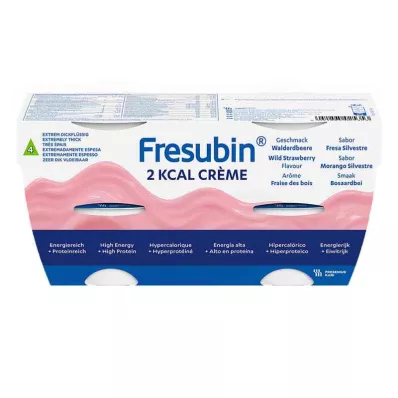 Fresubin 2 kcal κρέμα αγριοφράουλα |Πουτίγκα &amp; οικοδομική τροφή (4x125 g)